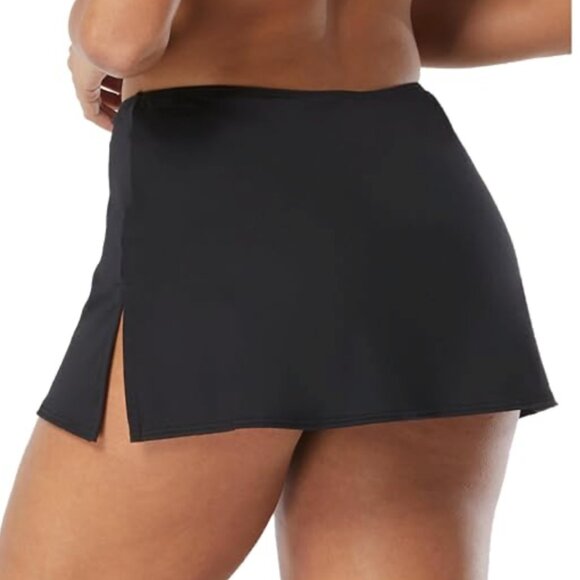 COCO REEF Flared Hem Skirted Bikini Bottoms with Attached Bikini Black Sz S 7327 - Picture 2 of 2